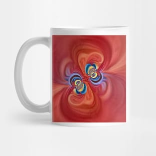 shades of scarlet yellow and red twisting cyclone style design Mug